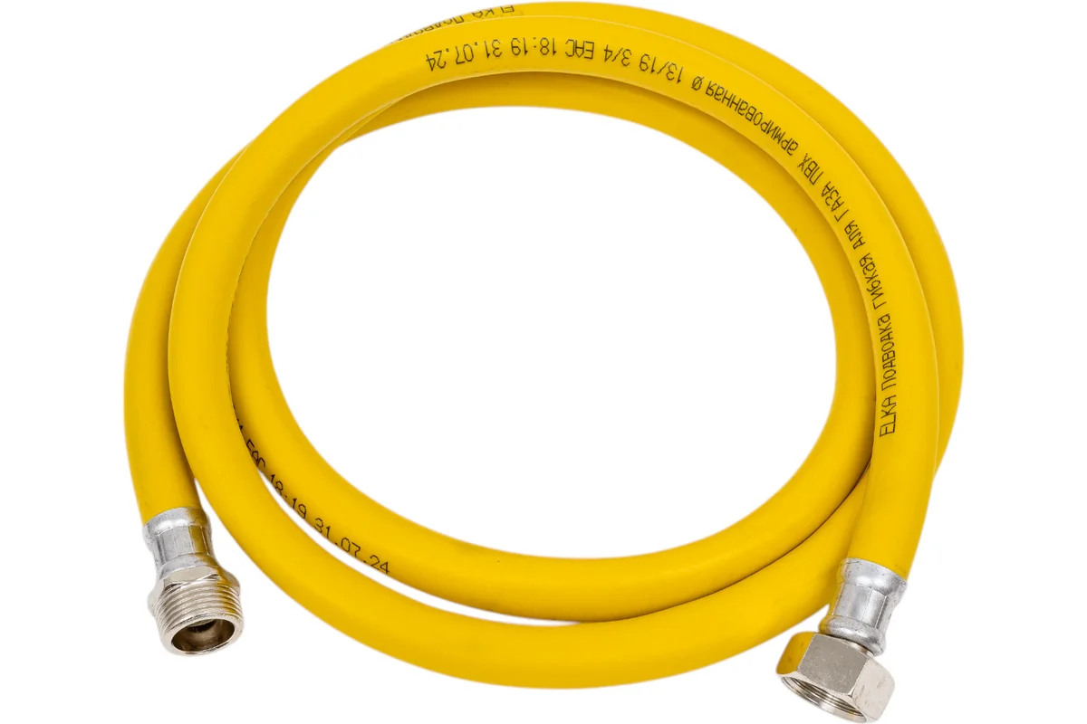 Подводка ПВХ для газа ELKA 1/2" × 10 м, гайка-штуцер